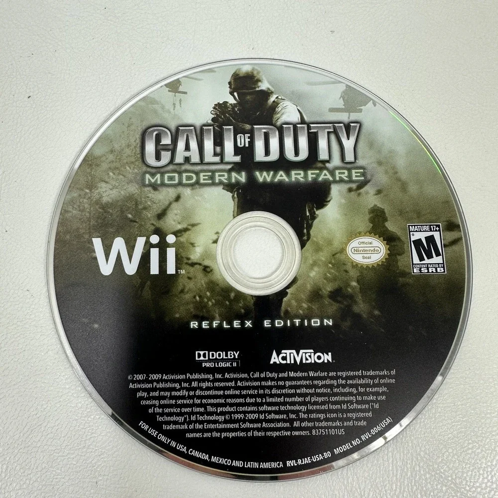 Call of Duty: Modern Warfare Reflex‎ Edition Nintendo Wii Game Complete Tested
